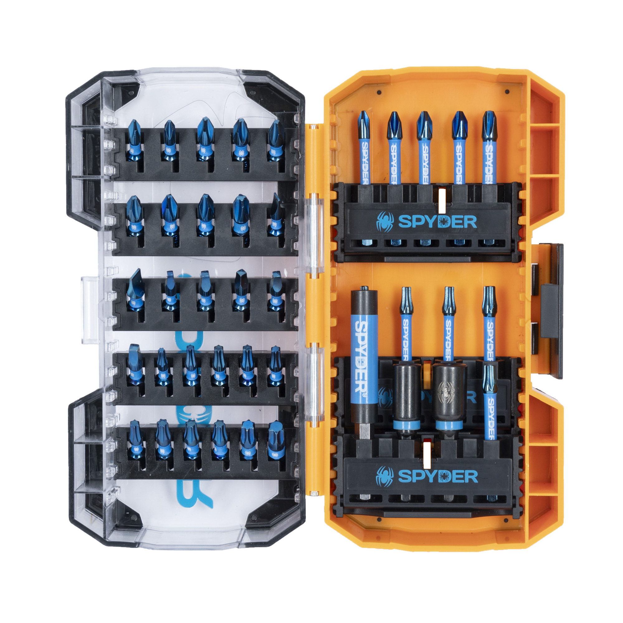 Spyder 40-Piece Driver Bit Set — Impact-Rated, Mach-Blue Tough Tip, Model# 19600